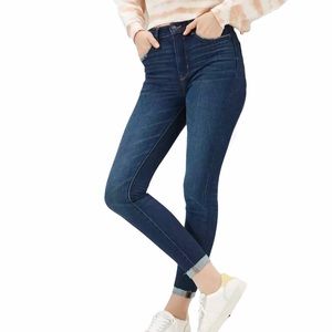American Eagle High Rise Jegging Crop Jean Blue 10